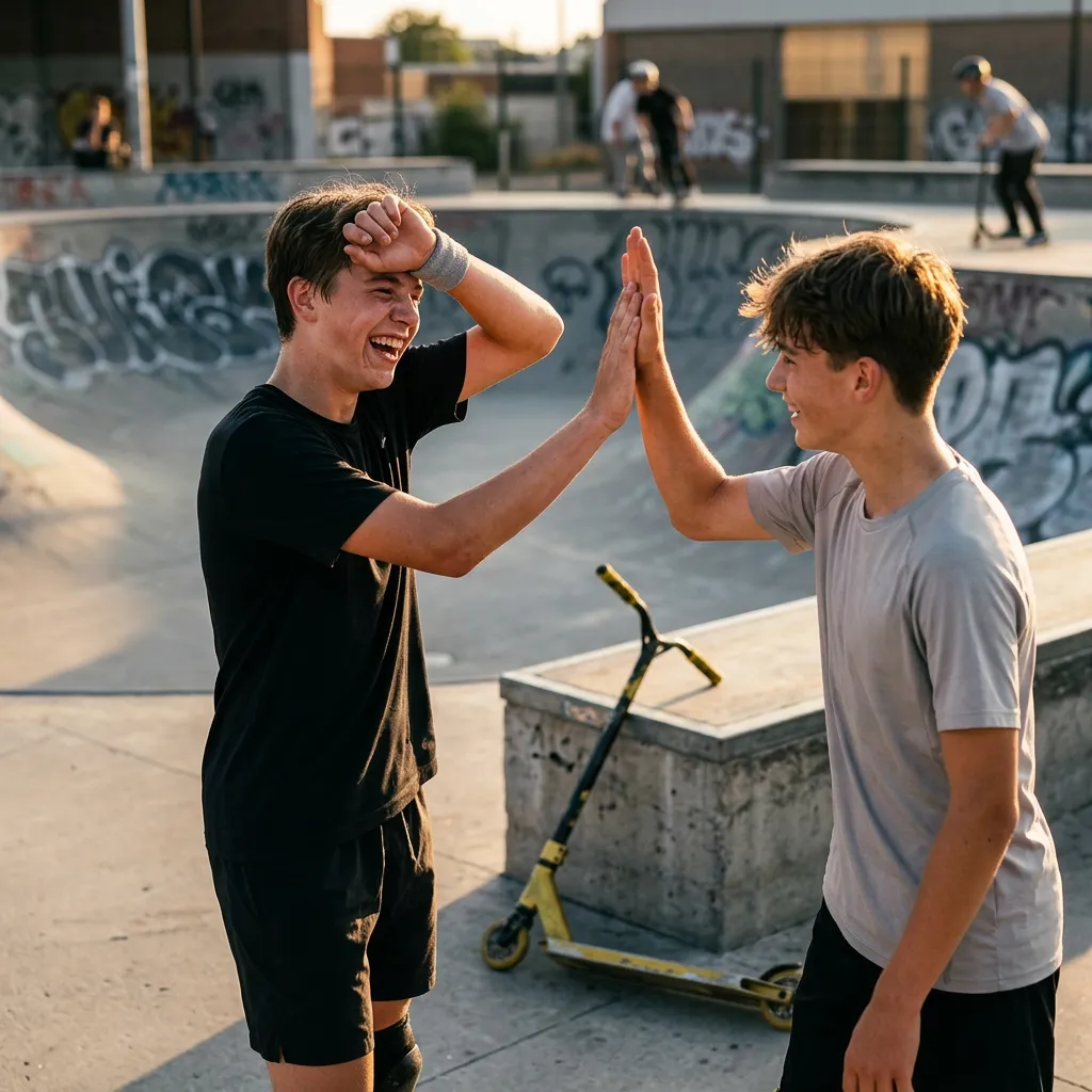 Athletes training outdoors